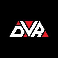 diseño de logotipo de letra de triángulo dvr con forma de triángulo. monograma de diseño de logotipo de triángulo dvr. plantilla de logotipo de vector de triángulo dvr con color rojo. logo triangular dvr logo simple, elegante y lujoso. DVR