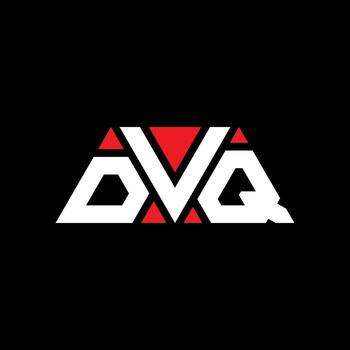 DVQ triangle letter logo design with triangle shape. DVQ triangle logo design monogram. DVQ triangle vector logo template with red color. DVQ triangular logo Simple, Elegant, and Luxurious Logo. DVQ