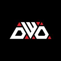 diseño de logotipo de letra de triángulo dwo con forma de triángulo. monograma de diseño de logotipo de triángulo dwo. plantilla de logotipo de vector de triángulo dwo con color rojo. logo triangular dwo logo simple, elegante y lujoso. dwo