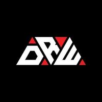 diseño de logotipo de letra de triángulo drw con forma de triángulo. monograma de diseño de logotipo de triángulo drw. plantilla de logotipo de vector de triángulo drw con color rojo. logotipo triangular drw logotipo simple, elegante y lujoso. dibujo