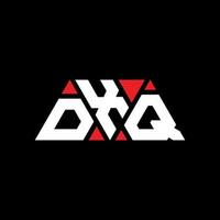 diseño de logotipo de letra triangular dxq con forma de triángulo. monograma de diseño del logotipo del triángulo dxq. plantilla de logotipo de vector de triángulo dxq con color rojo. logo triangular dxq logo simple, elegante y lujoso. dxq