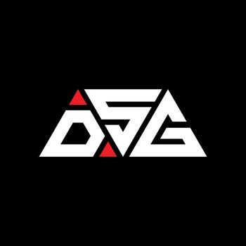 diseño de logotipo de letra de triángulo dsg con forma de triángulo. monograma de diseño de logotipo de triángulo dsg. plantilla de logotipo de vector de triángulo dsg con color rojo. logotipo triangular dsg logotipo simple, elegante y lujoso. dsg