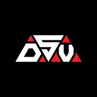 Diseño de logotipo de letra triangular dsv con forma de triángulo. monograma de diseño de logotipo de triángulo dsv. plantilla de logotipo de vector de triángulo dsv con color rojo. logo triangular dsv logo simple, elegante y lujoso. dsv