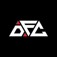 DFC triangle letter logo design with triangle shape. DFC triangle logo design monogram. DFC triangle vector logo template with red color. DFC triangular logo Simple, Elegant, and Luxurious Logo. DFC