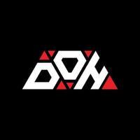 diseño de logotipo de letra triangular doh con forma de triángulo. monograma de diseño del logotipo del triángulo doh. doh triángulo vector logo plantilla con color rojo. logo triangular doh logo simple, elegante y lujoso. doh