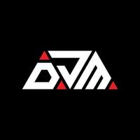 diseño de logotipo de letra triangular djm con forma de triángulo. monograma de diseño del logotipo del triángulo djm. plantilla de logotipo de vector de triángulo djm con color rojo. logo triangular djm logo simple, elegante y lujoso. djm