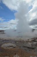 Geothermal Activity of Strokkur Geyser in Iceland photo