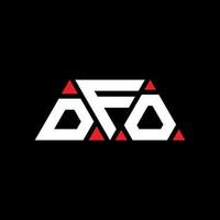 DFO triangle letter logo design with triangle shape. DFO triangle logo design monogram. DFO triangle vector logo template with red color. DFO triangular logo Simple, Elegant, and Luxurious Logo. DFO