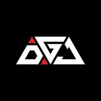 Diseño de logotipo de letra triangular dgj con forma de triángulo. monograma de diseño del logotipo del triángulo dgj. plantilla de logotipo de vector de triángulo dgj con color rojo. logotipo triangular dgj logotipo simple, elegante y lujoso. dgj