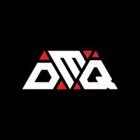 diseño de logotipo de letra triangular dmq con forma de triángulo. monograma de diseño de logotipo de triángulo dmq. plantilla de logotipo de vector de triángulo dmq con color rojo. logotipo triangular dmq logotipo simple, elegante y lujoso. DMQ