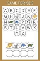 Solve the riddle and collect the word. Worksheet for preschool kids, kids activity sheet, printable worksheet vector