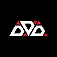 diseño de logotipo de letra de triángulo ddd con forma de triángulo. monograma de diseño del logotipo del triángulo ddd. plantilla de logotipo de vector de triángulo ddd con color rojo. logo triangular ddd logo simple, elegante y lujoso. ddd
