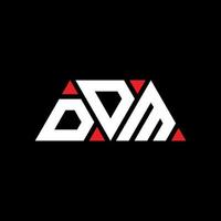 DDM triangle letter logo design with triangle shape. DDM triangle logo design monogram. DDM triangle vector logo template with red color. DDM triangular logo Simple, Elegant, and Luxurious Logo. DDM