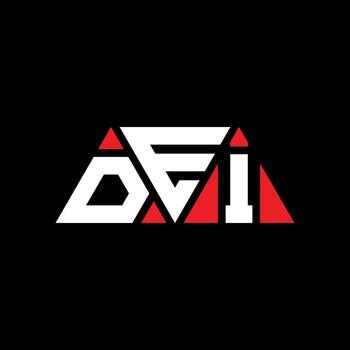DEI triangle letter logo design with triangle shape. DEI triangle logo design monogram. DEI triangle vector logo template with red color. DEI triangular logo Simple, Elegant, and Luxurious Logo. DEI