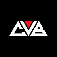 Diseño de logotipo de letra triangular cvb con forma de triángulo. monograma de diseño del logotipo del triángulo cvb. plantilla de logotipo de vector de triángulo cvb con color rojo. logotipo triangular cvb logotipo simple, elegante y lujoso. CVB