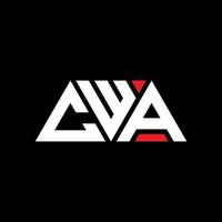diseño de logotipo de letra triangular cwa con forma de triángulo. monograma de diseño del logotipo del triángulo cwa. plantilla de logotipo de vector de triángulo cwa con color rojo. logotipo triangular cwa logotipo simple, elegante y lujoso. cwa