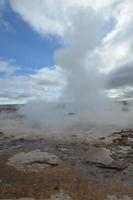 Beautiful Steaming Crater of Strokkur Iceland photo