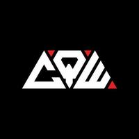 cqw diseño de logotipo de letra triangular con forma de triángulo. monograma de diseño de logotipo de triángulo cqw. plantilla de logotipo de vector de triángulo cqw con color rojo. logotipo triangular cqw logotipo simple, elegante y lujoso. cqw