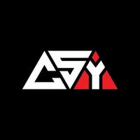 csy diseño de logotipo de letra triangular con forma de triángulo. monograma de diseño de logotipo de triángulo csy. plantilla de logotipo de vector de triángulo csy con color rojo. logotipo triangular csy logotipo simple, elegante y lujoso. csy