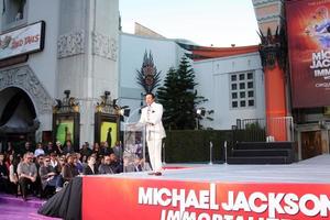 LOS ANGELES, JAN 26 - Smokey Robinson speaks at the Michael Jackson Immortalized Handprint and Footprint Ceremony at Graumans Chinese Theater on January 26, 2012 in Los Angeles, CA photo