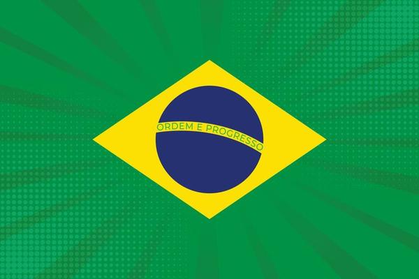 Flag of Brazil. National day or Independence day design for Brazilian celebration.