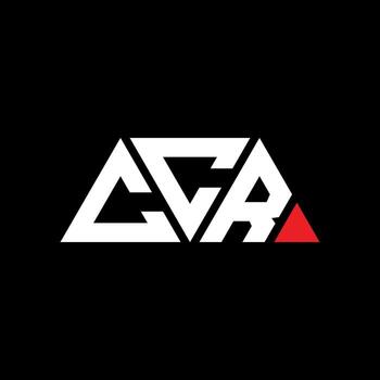 CCR triangle letter logo design with triangle shape. CCR triangle logo design monogram. CCR triangle vector logo template with red color. CCR triangular logo Simple, Elegant, and Luxurious Logo. CCR