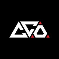Diseño de logotipo de letra triangular cco con forma de triángulo. monograma de diseño del logotipo del triángulo cco. plantilla de logotipo de vector de triángulo cco con color rojo. logo triangular cco logo simple, elegante y lujoso. cc