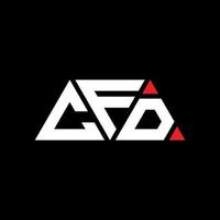 CFD triangle letter logo design with triangle shape. CFD triangle logo design monogram. CFD triangle vector logo template with red color. CFD triangular logo Simple, Elegant, and Luxurious Logo. CFD