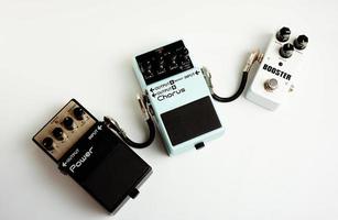 set of pedal effect guitar photo