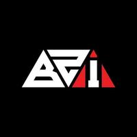 BZI triangle letter logo design with triangle shape. BZI triangle logo design monogram. BZI triangle vector logo template with red color. BZI triangular logo Simple, Elegant, and Luxurious Logo. BZI