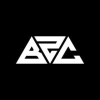 Diseño de logotipo de letra triangular bzc con forma de triángulo. monograma de diseño del logotipo del triángulo bzc. plantilla de logotipo de vector de triángulo bzc con color rojo. logotipo triangular bzc logotipo simple, elegante y lujoso. bzc