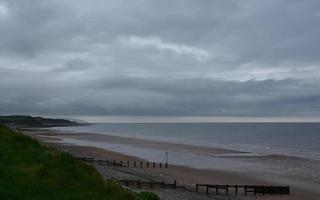 Stormy Day on the Beach of St Bees in England photo