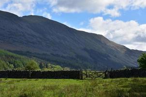 Farmland in a Valley at the Base of a Fell photo