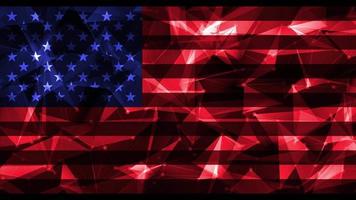 Loop USA flag digital pattern movement video