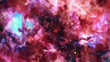 escena de exploración de viajes de nebulosa espacial de la constelación cygnus video