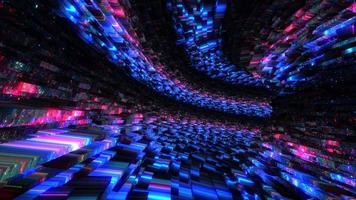 Schleife abstrakt 3D futuristischer Hyper-Space-Warp-Tunnel video