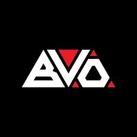 diseño de logotipo de letra triangular bvo con forma de triángulo. monograma de diseño de logotipo de triángulo bvo. plantilla de logotipo de vector de triángulo bvo con color rojo. logotipo triangular bvo logotipo simple, elegante y lujoso. bvo