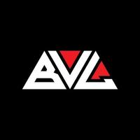 BVL triangle letter logo design with triangle shape. BVL triangle logo design monogram. BVL triangle vector logo template with red color. BVL triangular logo Simple, Elegant, and Luxurious Logo. BVL