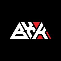 Diseño de logotipo de letra triangular bxk con forma de triángulo. monograma de diseño de logotipo de triángulo bxk. plantilla de logotipo de vector de triángulo bxk con color rojo. logotipo triangular bxk logotipo simple, elegante y lujoso. bxk