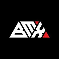 diseño de logotipo de letra triangular bmx con forma de triángulo. monograma de diseño de logotipo de triángulo bmx. plantilla de logotipo de vector de triángulo bmx con color rojo. logotipo triangular bmx logotipo simple, elegante y lujoso. bmx