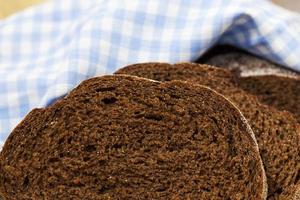 bread black piece slice napkin photo