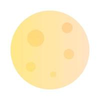 Full Moon with Flat Icon vector