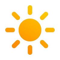 Sun Shine with Flat Icon vector