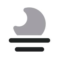 signo de salida de la luna con un icono de dos tonos vector