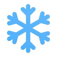 signo de copo de nieve con icono plano vector