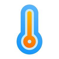 High Temperature with Flat Icon vector