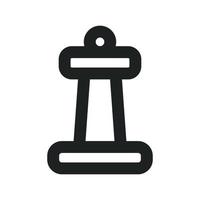 Chess Icon with Outline Style vector