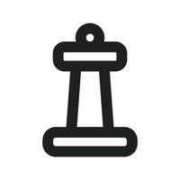 Chess Icon with Outline Style vector