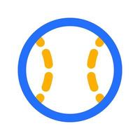 Base Ball with Outline Color vector