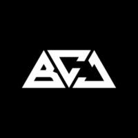Diseño de logotipo de letra triangular bcj con forma de triángulo. monograma de diseño del logotipo del triángulo bcj. plantilla de logotipo de vector de triángulo bcj con color rojo. logotipo triangular bcj logotipo simple, elegante y lujoso. bcj